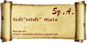 Szánthó Atala névjegykártya